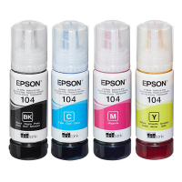 Epson 104 BK/C/M/Y ink tank 4-pack (original Epson) C13T00P640 652030