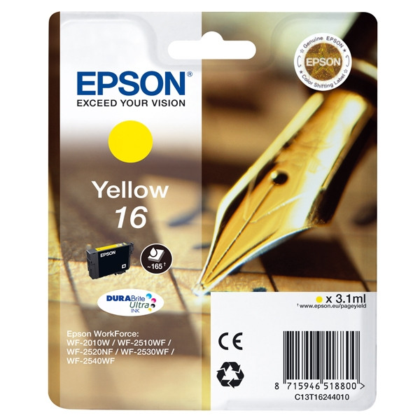 Epson 16XL (T1634) high capacity yellow ink cartridge (original Epson) C13T16344010 C13T16344012 026536 - 1