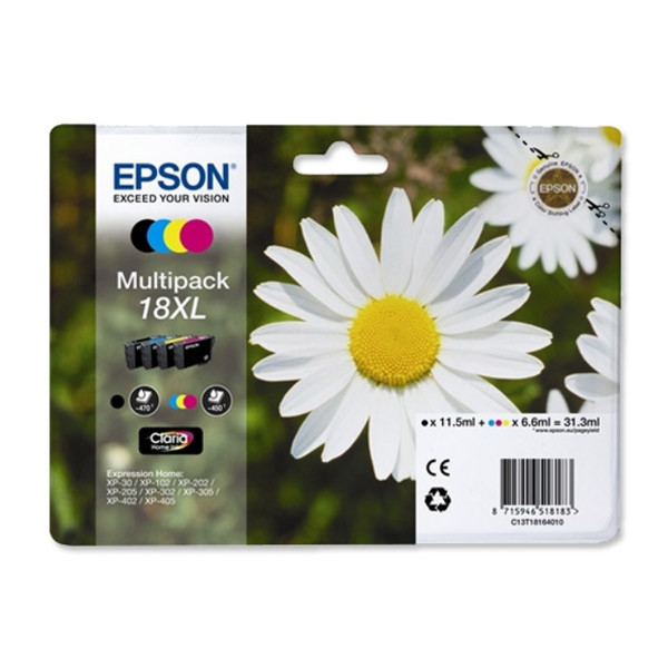Epson 18XL (T1816) BK/C/M/Y ink cartridge 4-pack (original Epson) C13T18164010 C13T18164012 026486 - 1