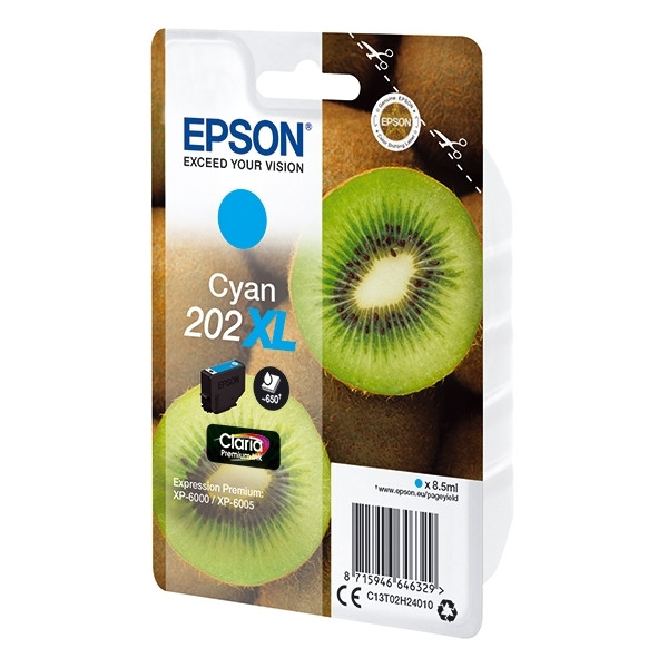 Epson 202XL high-capacity cyan ink cartridge (original Epson) 027140 - 1