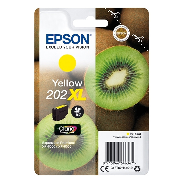 Epson 202XL high capacity yellow ink cartridge (original) C13T02H44010 027144 - 1