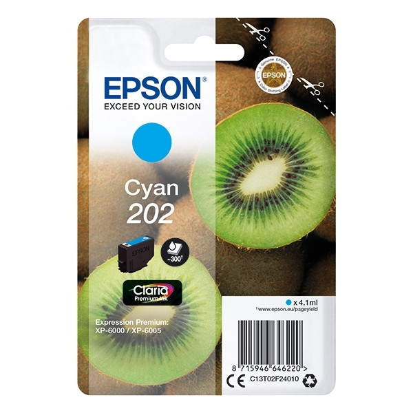 Epson 202 cyan ink cartridge (original) C13T02F24010 027130 - 1
