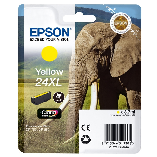 Epson 24XL (T2434) high-capacity yellow ink cartridge (original Epson) 026596 - 1