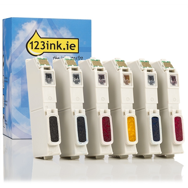 Epson 24XL (T2438) BK/C/M/Y/LC/LM ink cartridge 6-pack (123ink version) C13T24384010C C13T24384011C 026603 - 1