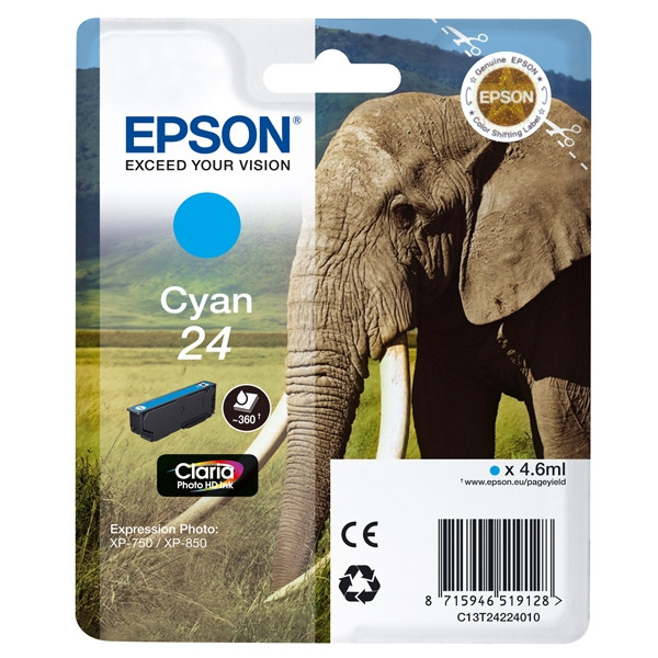Epson 24 (T2422) cyan ink cartridge (original Epson) 026578 - 1