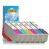 Epson 250 BK/C/M/Y/LC/LM ink cartridge 6-pack (123ink version)