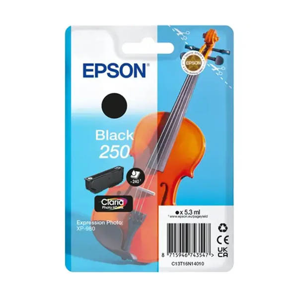 Epson 250 black ink cartridge (original Epson) 652084 - 1