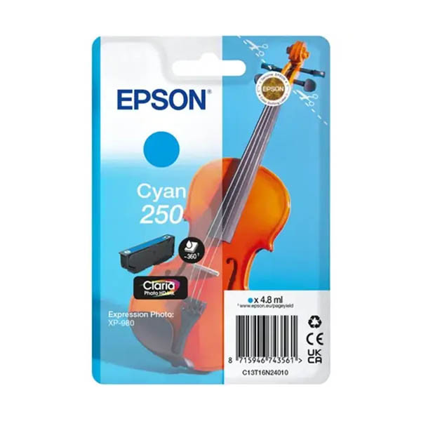 Epson 250 cyan ink cartridge (original Epson) 652086 - 1