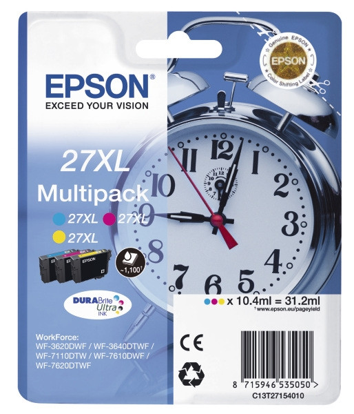 Epson 27XL (T2715) C/M/Y cartridge 3-pack (original Epson) 026624 - 1