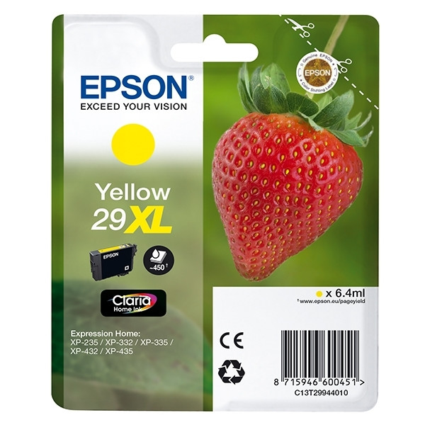 Epson 29XL (T2994) high capacity yellow ink cartridge (original Epson) C13T29944010 C13T29944012 026842 - 1