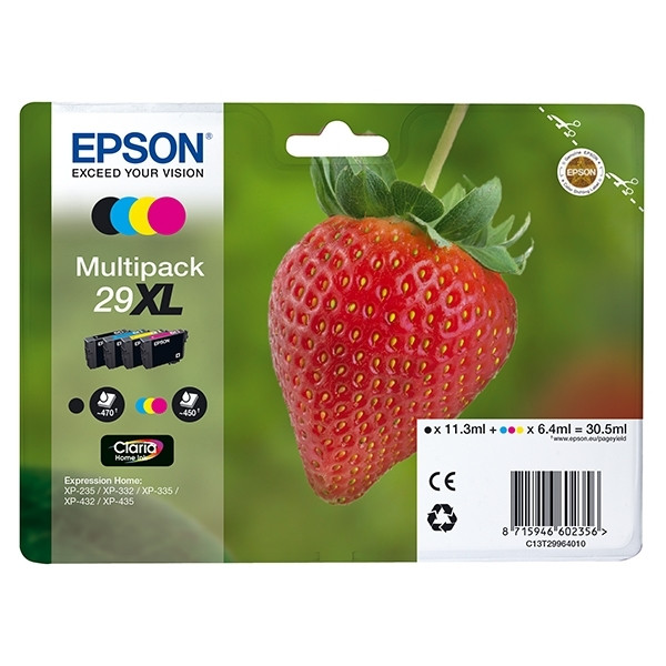 Epson 29XL (T2996) BK/C/M/Y ink cartridge 4-pack (original Epson) C13T29964010 C13T29964012 026846 - 1