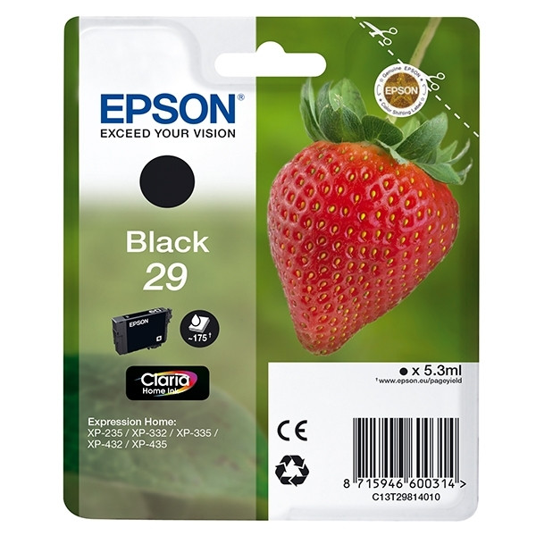 Epson 29 (T2981) black ink cartridge (original Epson) Epson Epson 29 (T2981) black ink cartridge (original Epson) Epson