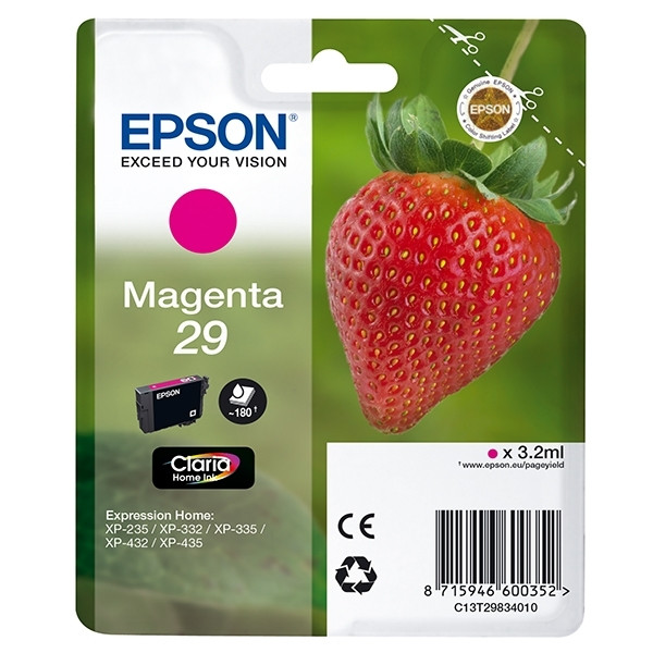 Epson 29 (T2983) magenta ink cartridge (original Epson) C13T29834010 C13T29834012 026836 - 1