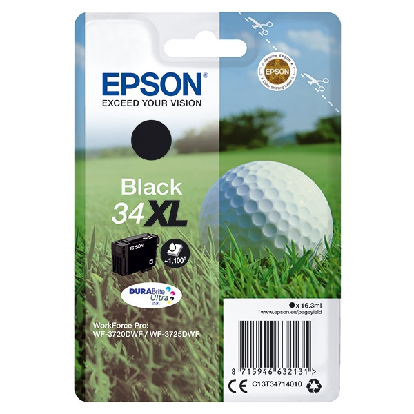Epson 34XL (T3471) high capacity black ink cartridge (original Epson) C13T34714010 027018 - 1