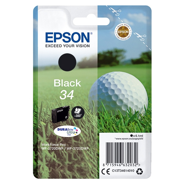 Epson 34 (T3461) black ink cartridge (original) C13T34614010 027010 - 1
