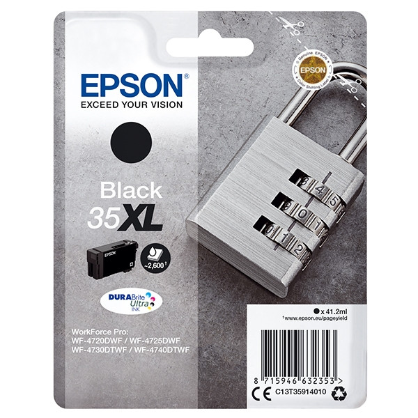 Epson 35XL (T3591) high capacity black ink cartridge (original Epson) C13T35914010 027034 - 1
