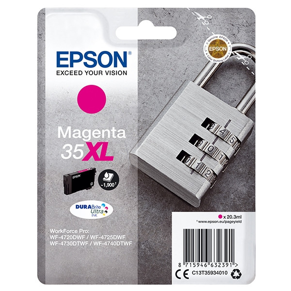 Epson 35XL (T3593) high capacity magenta ink cartridge (original Epson) C13T35934010 027038 - 1