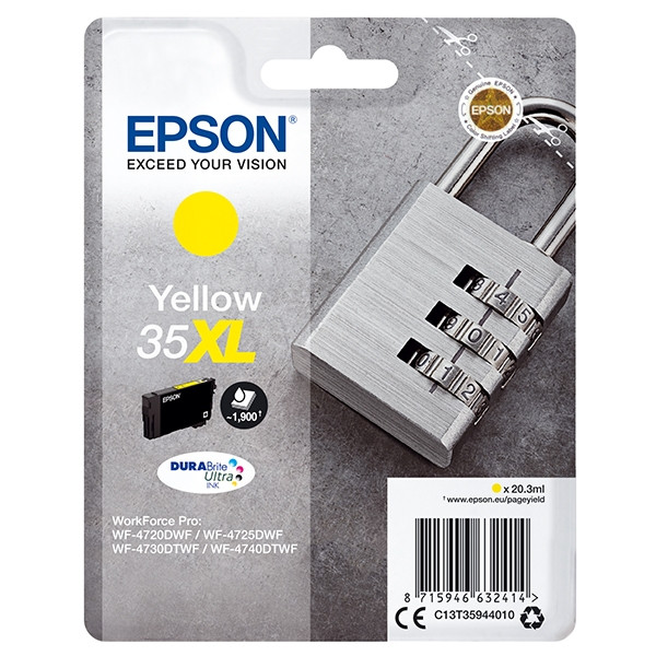 Epson 35XL (T3594) high capacity yellow ink cartridge (original) C13T35944010 027040 - 1