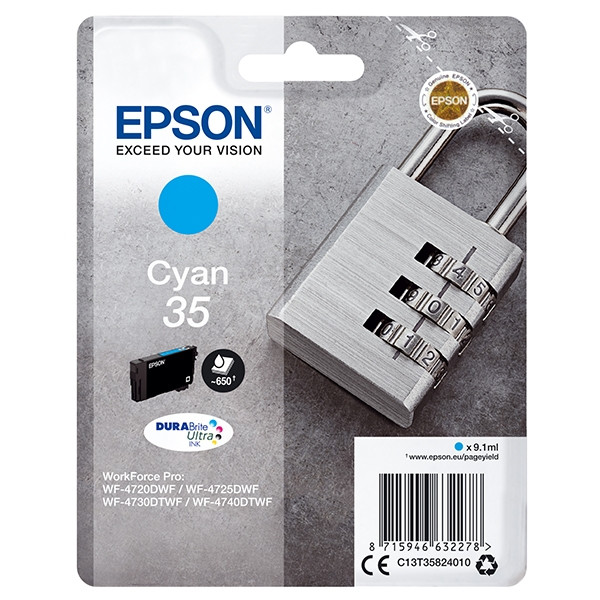 Epson 35 (T3582) cyan ink cartridge (original) C13T35824010 027028 - 1