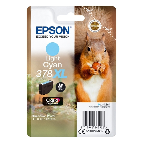 Epson 378XL high capacity light cyan ink cartridge (original Epson) C13T37954010 027118 - 1
