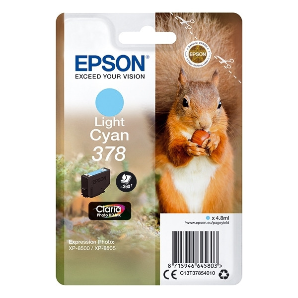 Epson 378 light cyan ink cartridge (original Epson) C13T37854010 027106 - 1