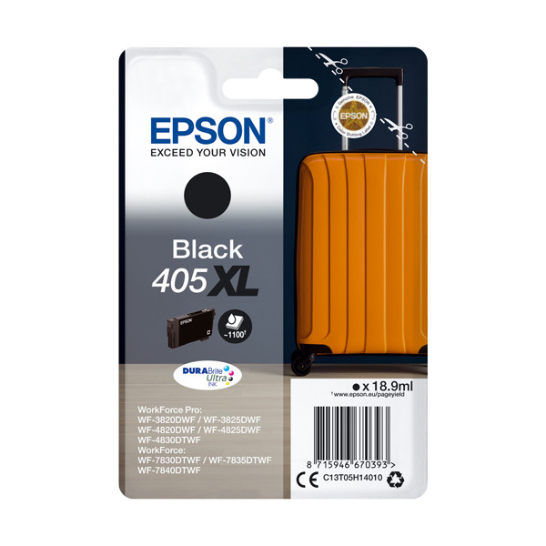 Epson 405XL high capacity black ink cartridge (original Epson) C13T05H14010 C13T05H14020 083546 - 1