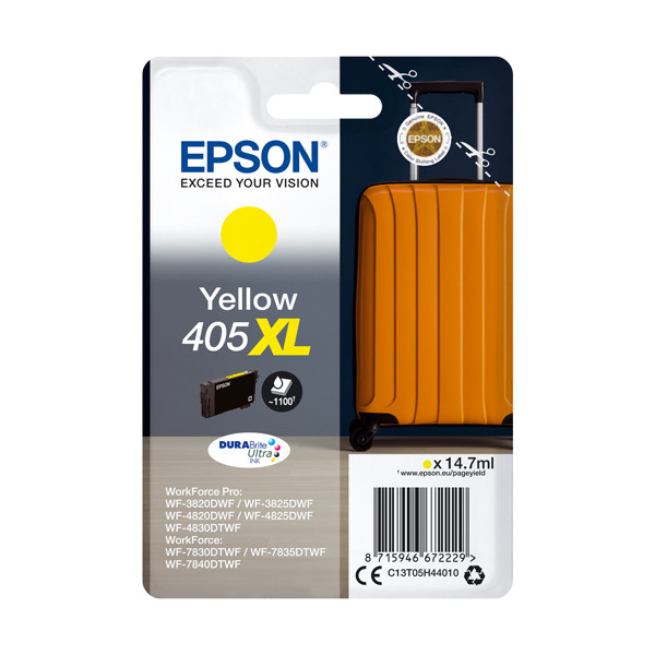 Epson 405XL high capacity yellow ink cartridge (original Epson) C13T05H44010 C13T05H44020 083552 - 1