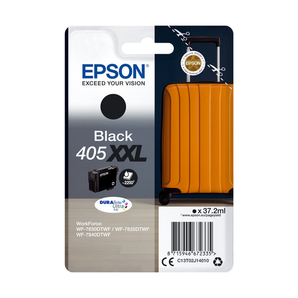 Epson 405XXL extra high capacity black ink cartridge (original Epson) C13T02J14010 C13T02J14020 083554 - 1
