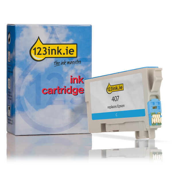 Epson 407 cyan ink cartridge  (123ink version) C13T07U240C 083559 - 1