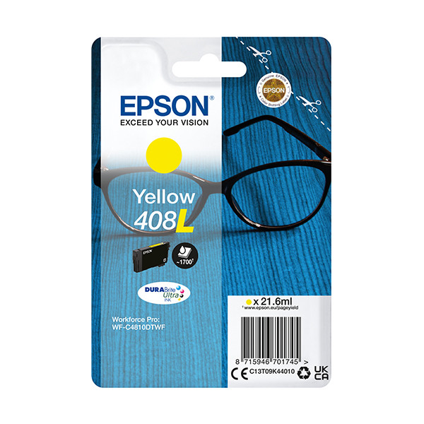 Epson 408XL high capacity yellow ink cartridge (original Epson) C13T09K44010 024130 - 1