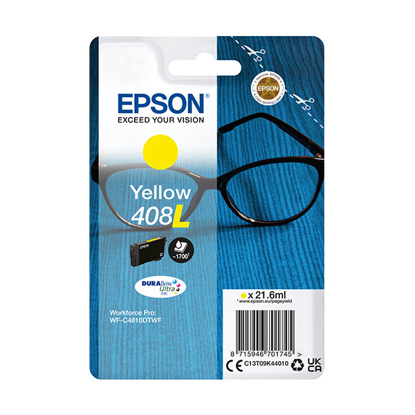Epson 408XL high capacity yellow ink cartridge (original Espon) C13T09K44010 024130 - 1