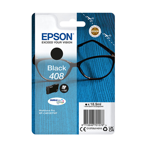 Epson 408 black ink cartridge (original Epson) C13T09J14010 024116 - 1