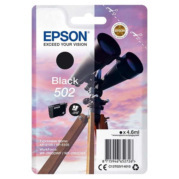 Epson 502 black ink cartridge (original Epson) 024100 - 1