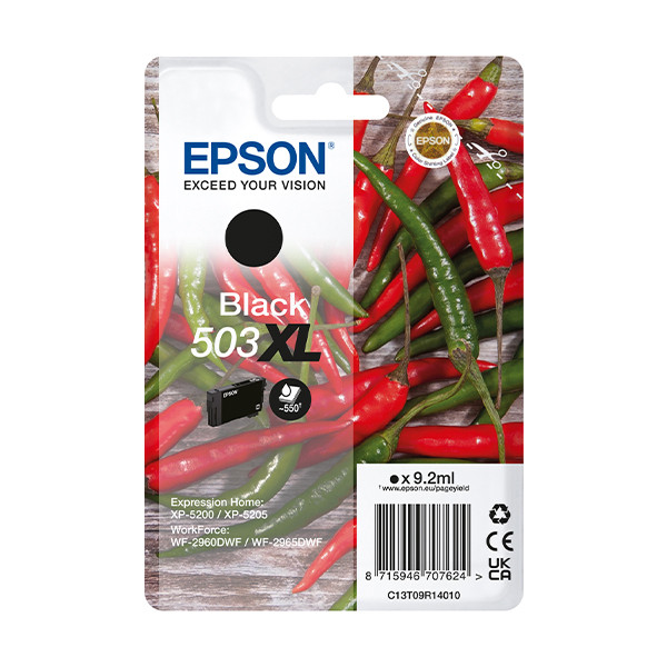 Epson 503XL high capacity black ink cartridge (original Epson) C13T09R14010 652050 - 1