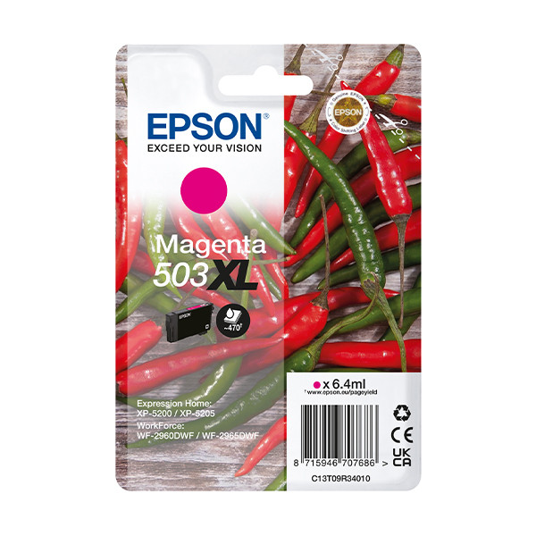 Epson 503XL  high capacity magenta ink cartridge (original Epson) C13T09R34010 652054 - 1
