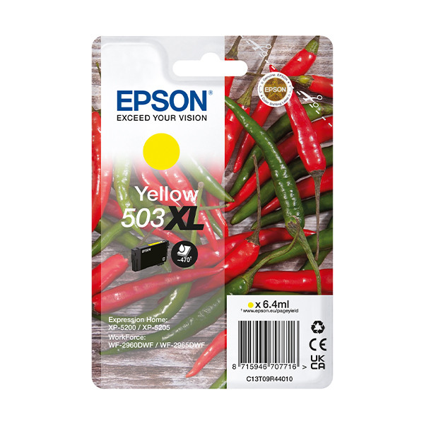 Epson 503XL high capacity yellow ink cartridge (original Epson) C13T09R44010 652056 - 1