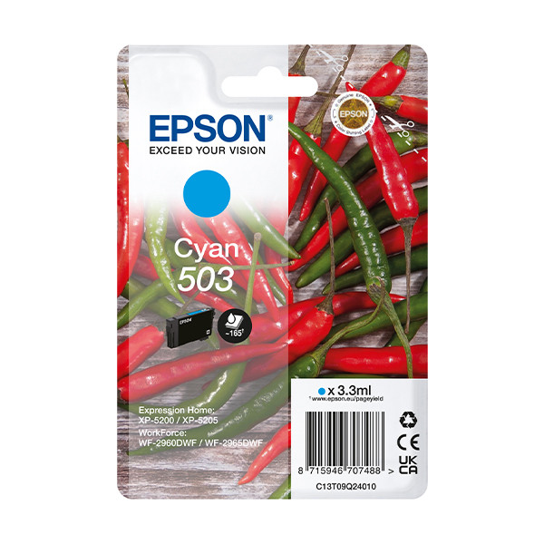Epson 503 cyan ink cartridge (original Epson) C13T09Q24010 652042 - 1