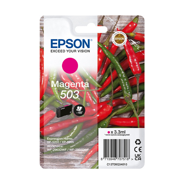 Epson 503 magenta ink cartridge (original Epson) C13T09Q34010 652044 - 1