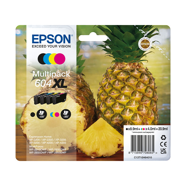 Epson 604XL BK/C/M/Y ink cartridge 4-pack (original Epson) 652078 Epson 604XL BK/C/M/Y ink cartridge 4-pack (original Epson) 652078 - 1