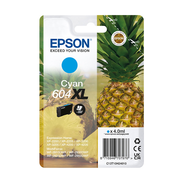 Epson 604XL high-capacity cyan ink cartridge (original Epson) 652072 - 1