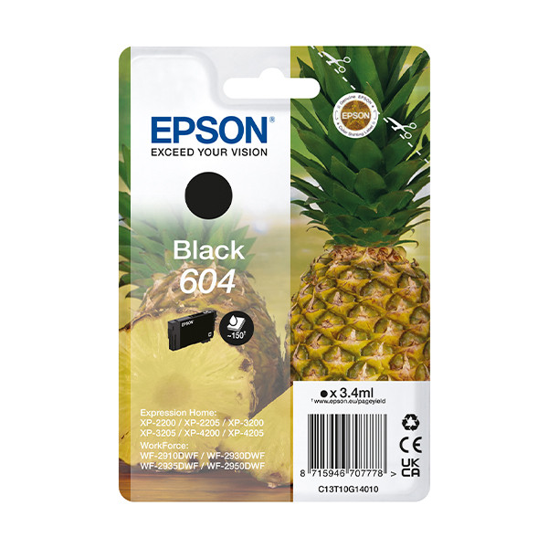 Epson 604 black ink cartridge (original Epson) C13T10G14010 652060 - 1