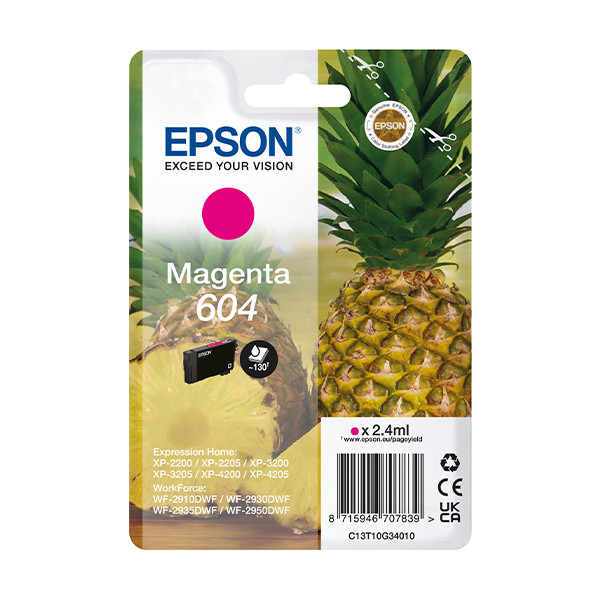 Epson 604 magenta ink cartridge (original Epson) C13T10G34010 652064 - 1