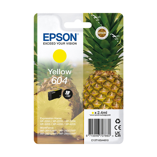 Epson 604 yellow ink cartridge (original Epson) C13T10G44010 652066 - 1