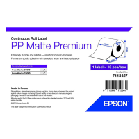 Epson 7113427 PP matte premium continuous label roll, 76mm x 29m (original Epson) 7113427 083692