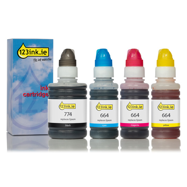 Epson 774/664 ink tank 4-pack (123ink version) C13T66464AC 127067 - 1