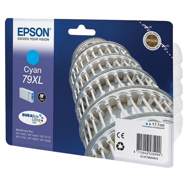 Epson 79XL (T7902) high capacity cyan ink cartridge (original Epson) 026654 - 1