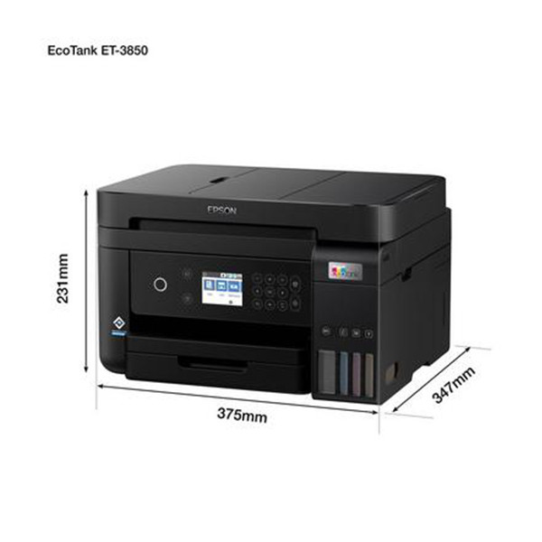 Epson EcoTank ET-3850 All-in-One A4 inkjet printer with WiFi (3 in 1) 831838 - 9