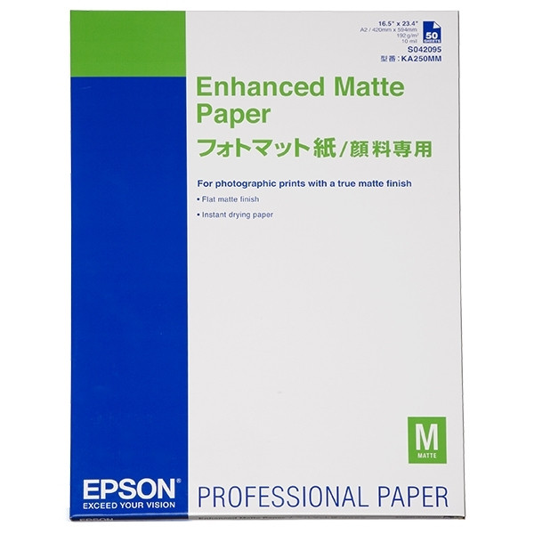 Epson Enhanced matte Paper 92 gram A2 (50 sheets) C13S042095 153077 - 1