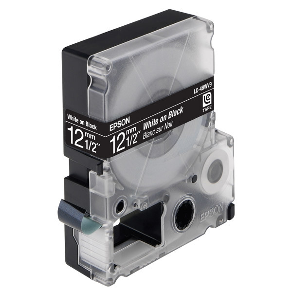 Epson LC-4BWV9 vivid white on black tape, 12mm (original Epson) 083028 - 1
