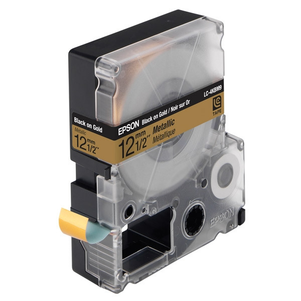 Epson LC-4KBM9 black on metallic gold tape, 12mm (original Epson) 083050 - 1